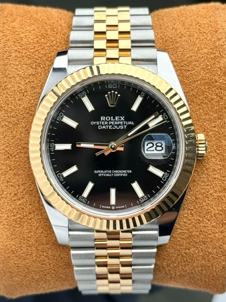 Rolex Datejust 41 Ref. 126333 – Two Tone Oro Amarillo 18K con Esfera Negra