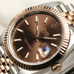 Rolex Datejust 41 126331 Oyster Perpetual de oro rosa de 18 quilates y acero inoxidable, esfera chocolate Jubile