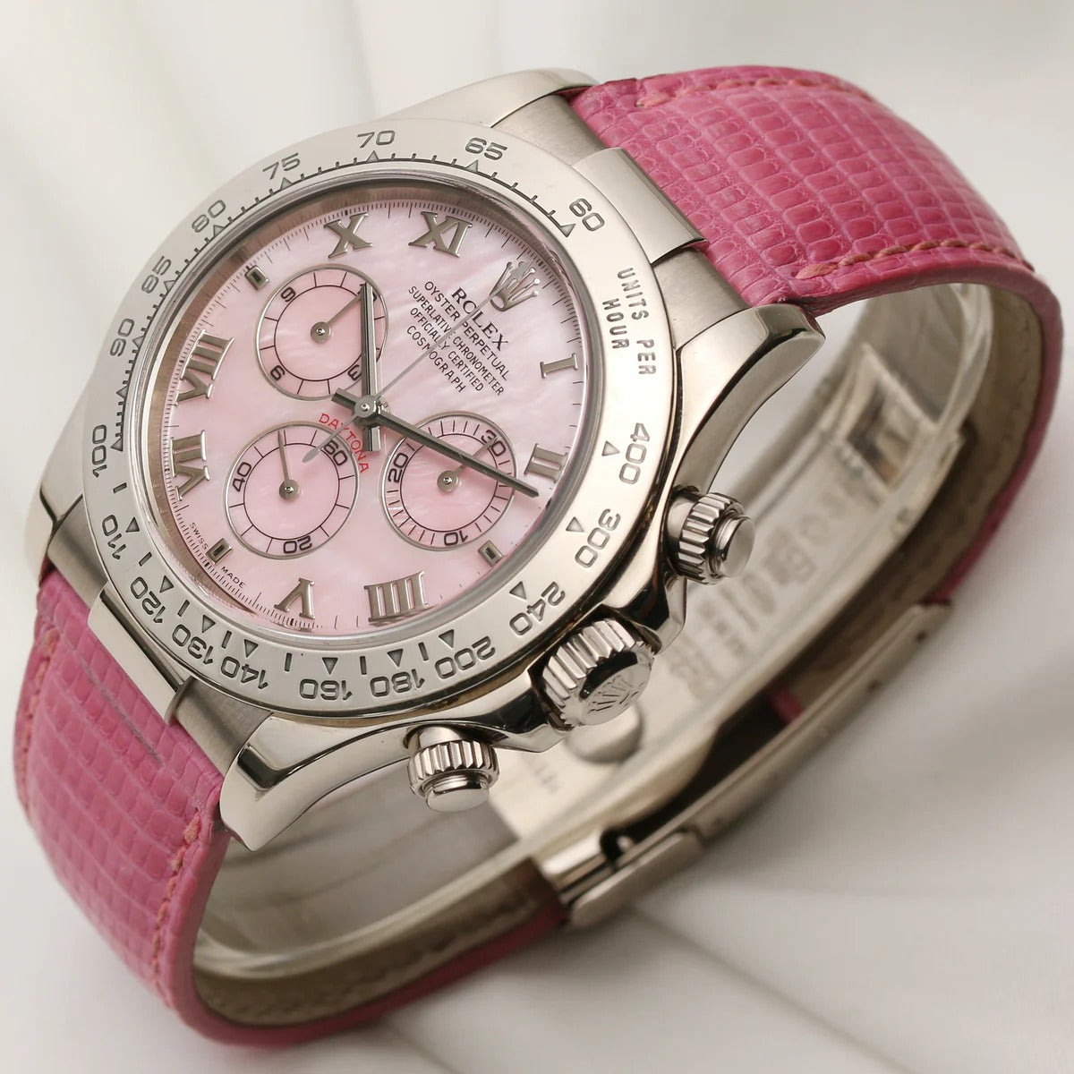 Rolex Cosmograph Daytona “Pink Beach” – Ref. 116519, Oro Blanco 18K