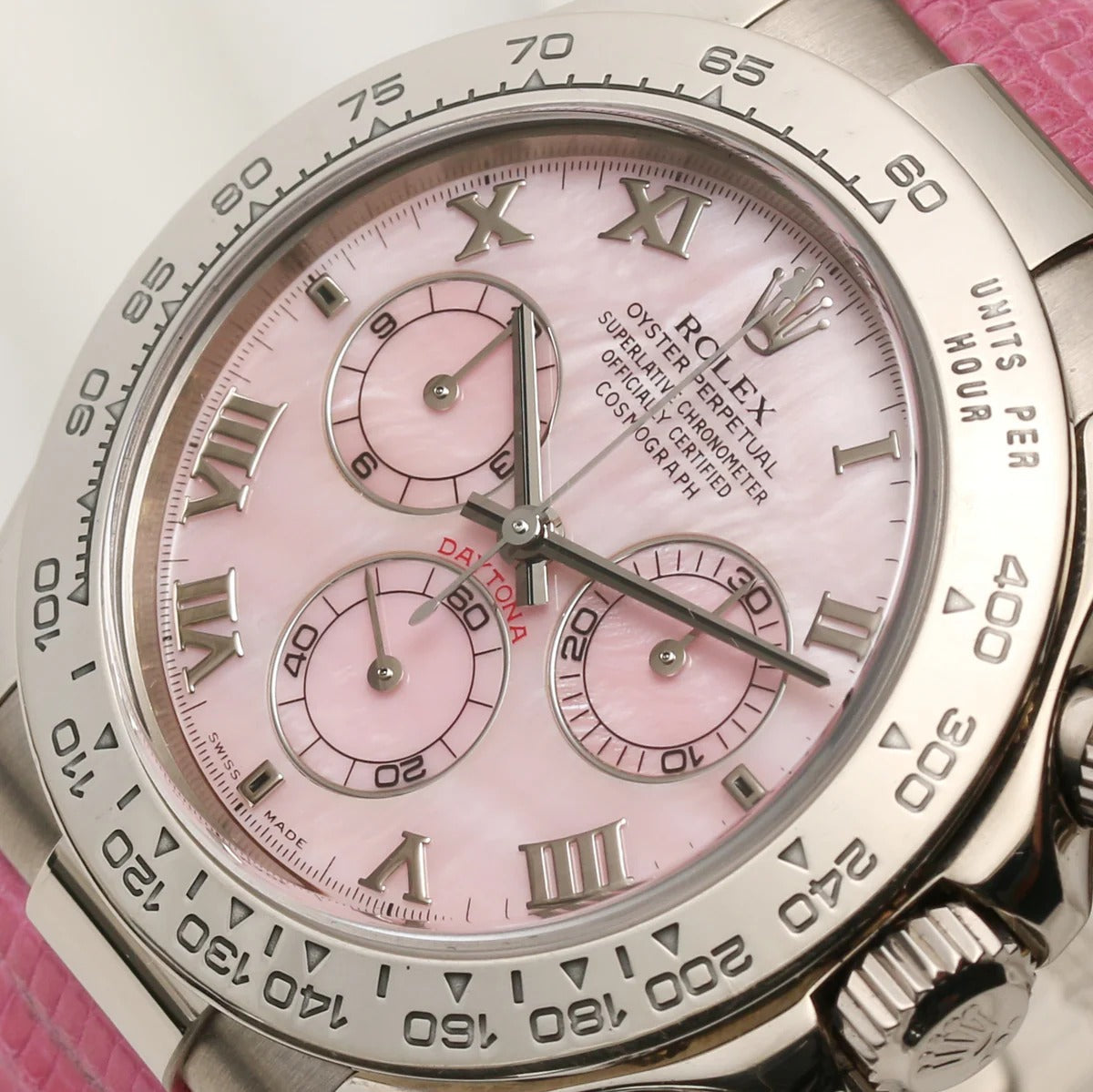 Rolex Cosmograph Daytona “Pink Beach” – Ref. 116519, Oro Blanco 18K