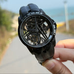 Roger Dubuis Excalibur White gold mechanical watch 42MM.Skeleton Flying Tourbillon Excalibur