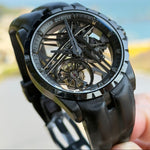 Roger Dubuis Excalibur White gold mechanical watch 42MM.Skeleton Flying Tourbillon Excalibur