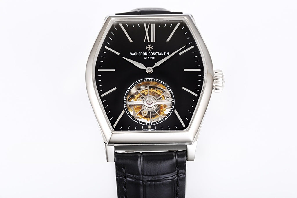 Vacheron Constantin Malta Malte Tourbillon Esfera negra en acero