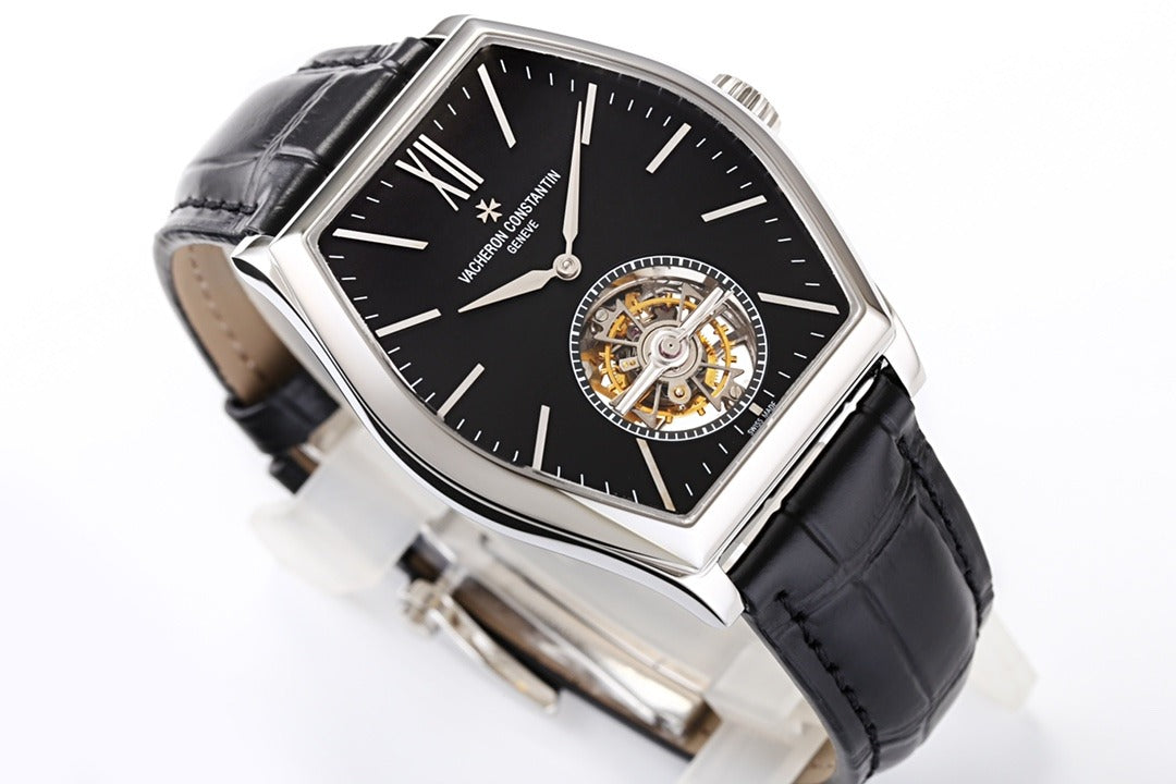 Vacheron Constantin Malta Malte Tourbillon Esfera negra en acero