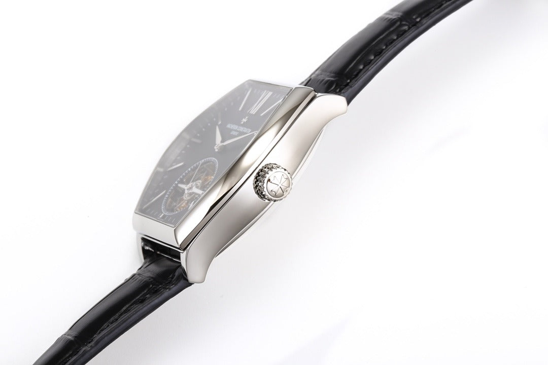 Vacheron Constantin Malta Malte Tourbillon Esfera negra en acero