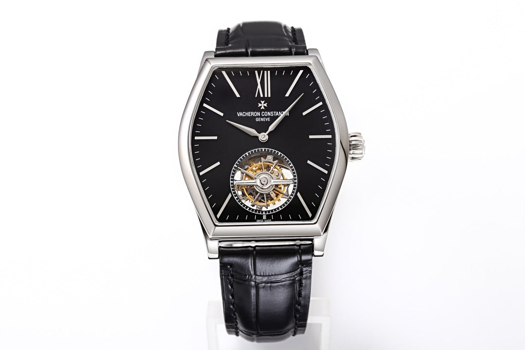 Vacheron Constantin Malta Malte Tourbillon Esfera negra en acero
