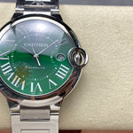 Cartier Ballon Bleu de Cartier Steel / Green / 40.0 mm / Box&Papers / WSBB0071