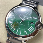 Cartier Ballon Bleu de Cartier Steel / Green / 40.0 mm / Box&Papers / WSBB0071