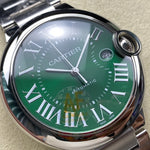 Cartier Ballon Bleu de Cartier Steel / Green / 40.0 mm / Box&Papers / WSBB0071