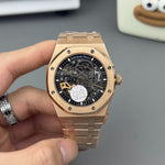 Audemars Piguet Royal Oak Double Balance Wheel Openworked Full Rose Gold with Skelton