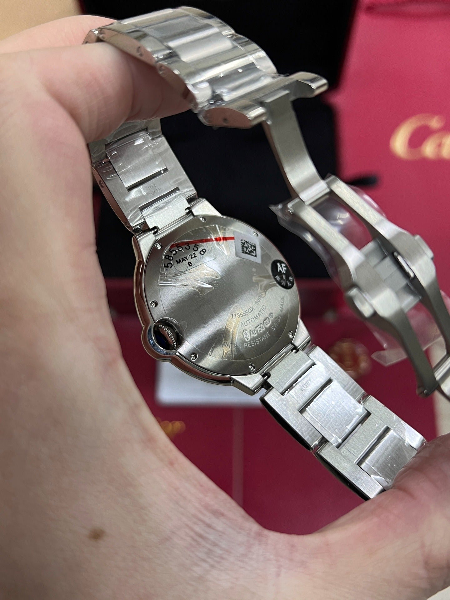 Cartier Ballon Bleu 42mm W69012Z4 Automático Acero Muy bueno