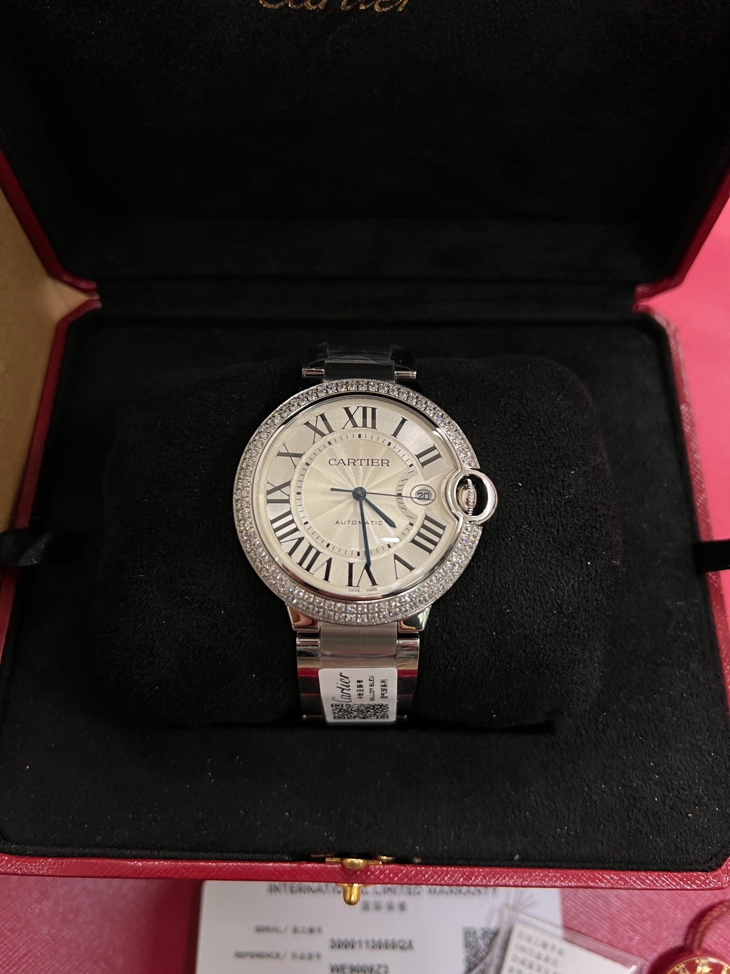 Cartier Ballon Bleu 42mm W69012Z4 Automático Acero Muy bueno