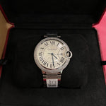 Cartier Ballon Bleu 42mm W69012Z4 Automático Acero Muy bueno