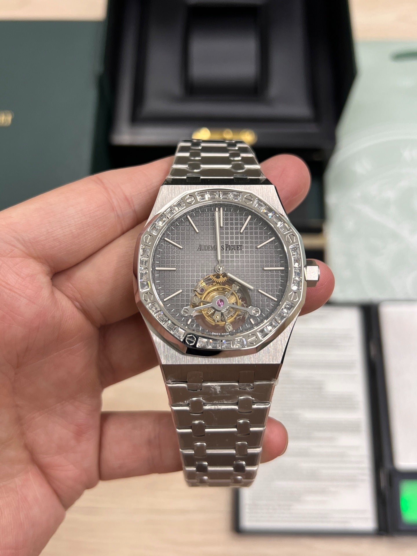 Audemars Piguet Royal Oak Tourbillon 26516PT Tourbillon Platinum Smoke Grey Dial 41 mm