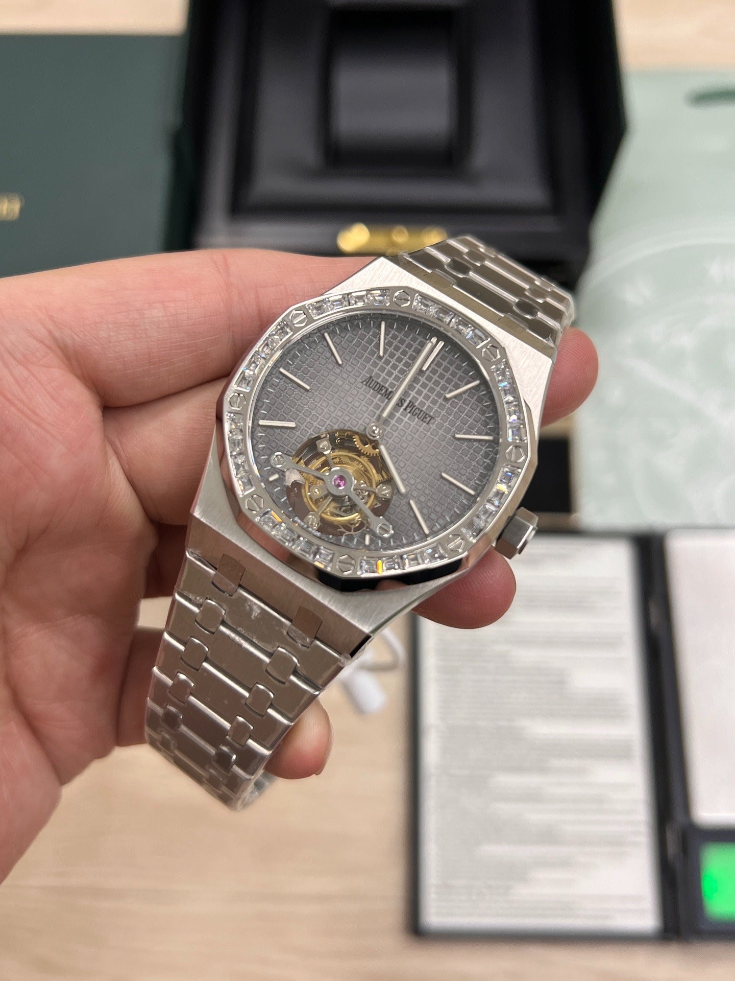 Audemars Piguet Royal Oak Tourbillon 26516PT Tourbillon Platinum Smoke Grey Dial 41 mm