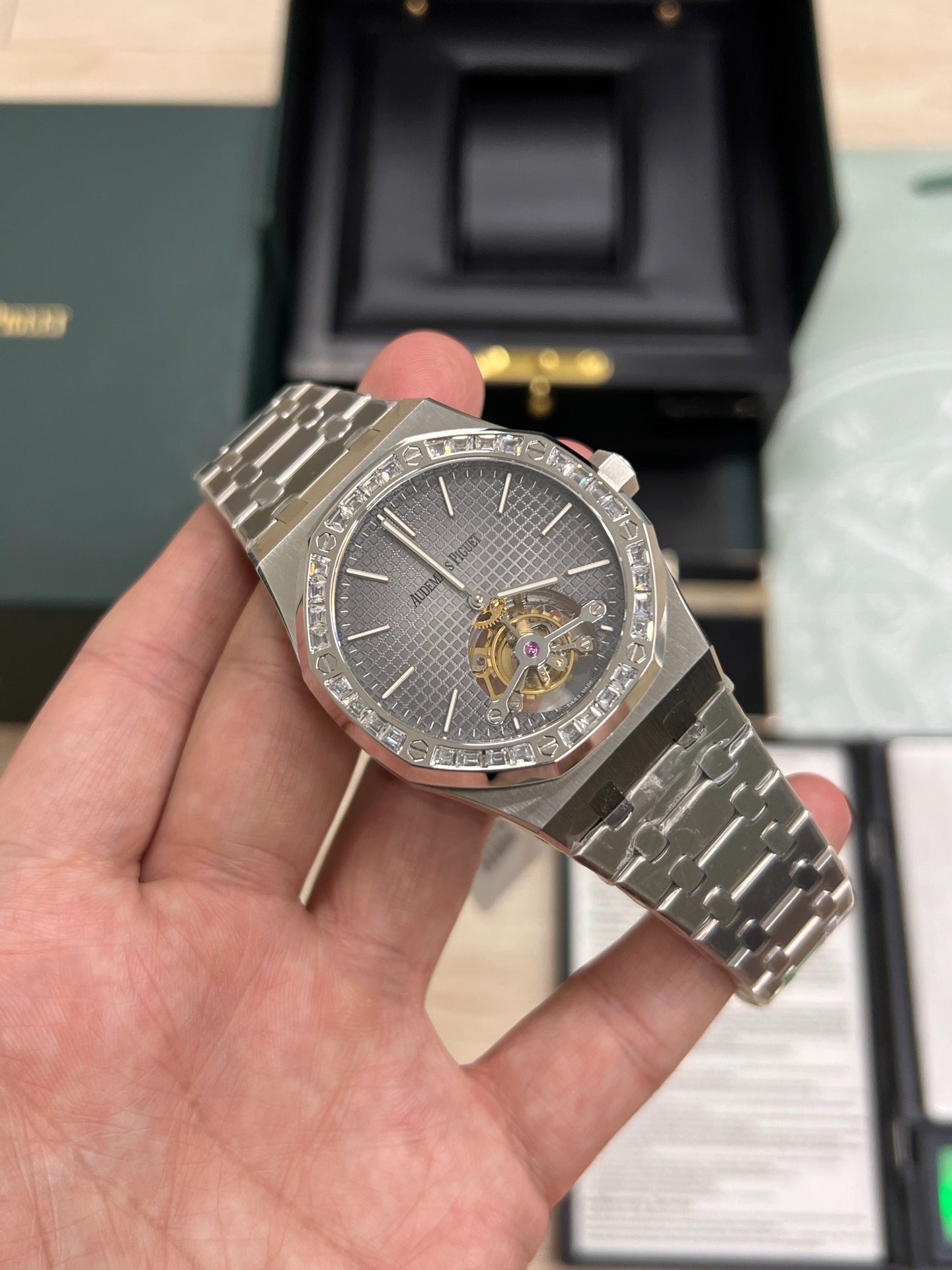 Audemars Piguet Royal Oak Tourbillon 26516PT Tourbillon Platinum Smoke Grey Dial 41 mm