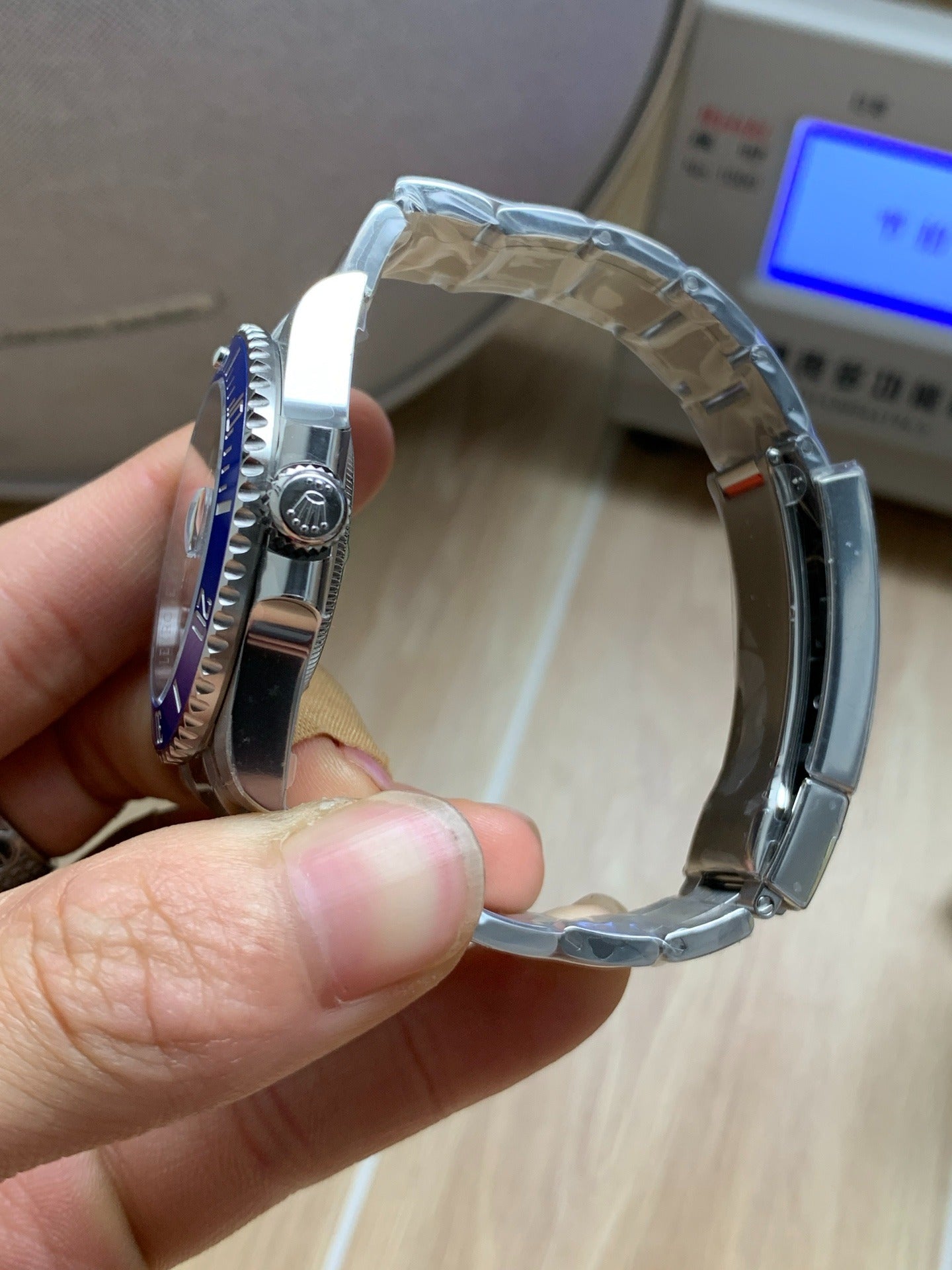 Rolex Submariner Azul Hombre, 40mm Plateado con Caja